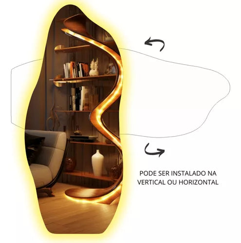 Espelho Organico 170x70 Led Corpo Inteiro - Lojas Versalla