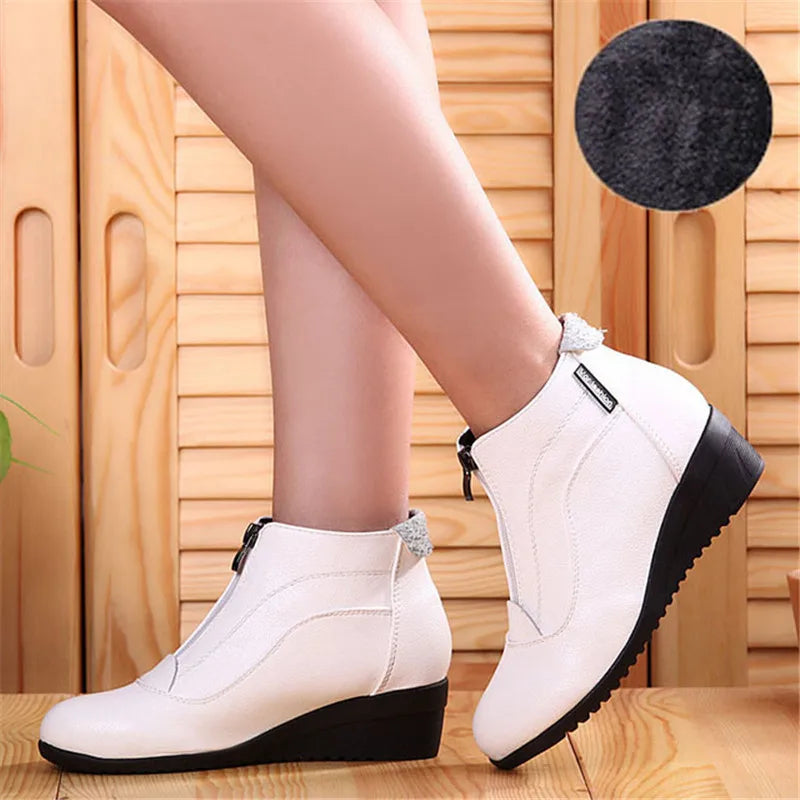 Bota de Couro Cano Curto Marie