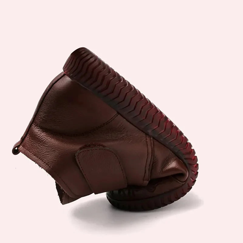 Bota de Couro Inverno Pelúciada Confy