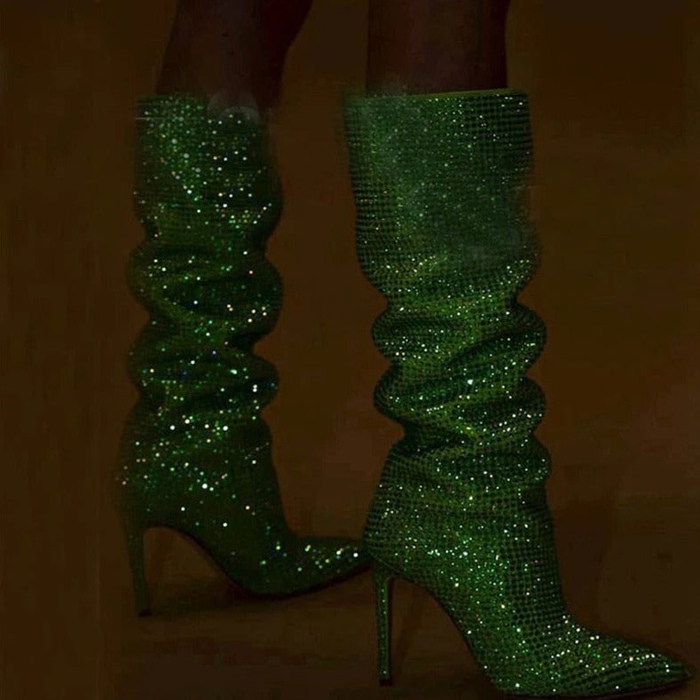 bota feminina verde
