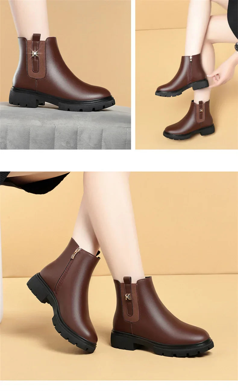 Bota de Couro Azenior Feminina