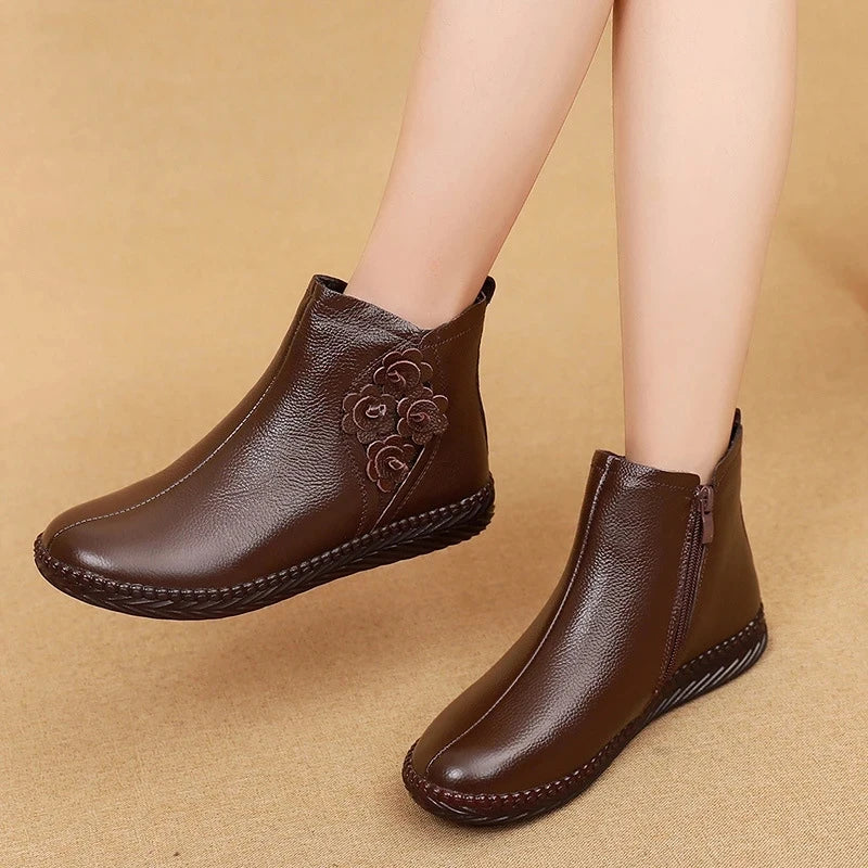 Bota de Couro Casual Cano Baixo - Beks