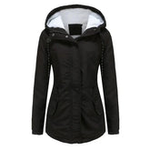 Jaqueta Parka Feminina Forrada com Lã para Inverno Glacier