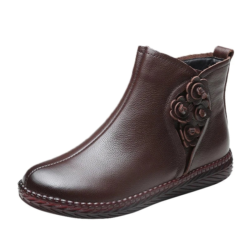 Bota de Couro Casual Cano Baixo - Beks