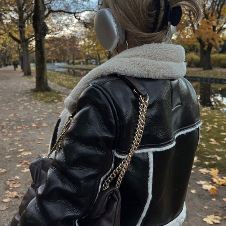 Jaqueta de Couro Feminina