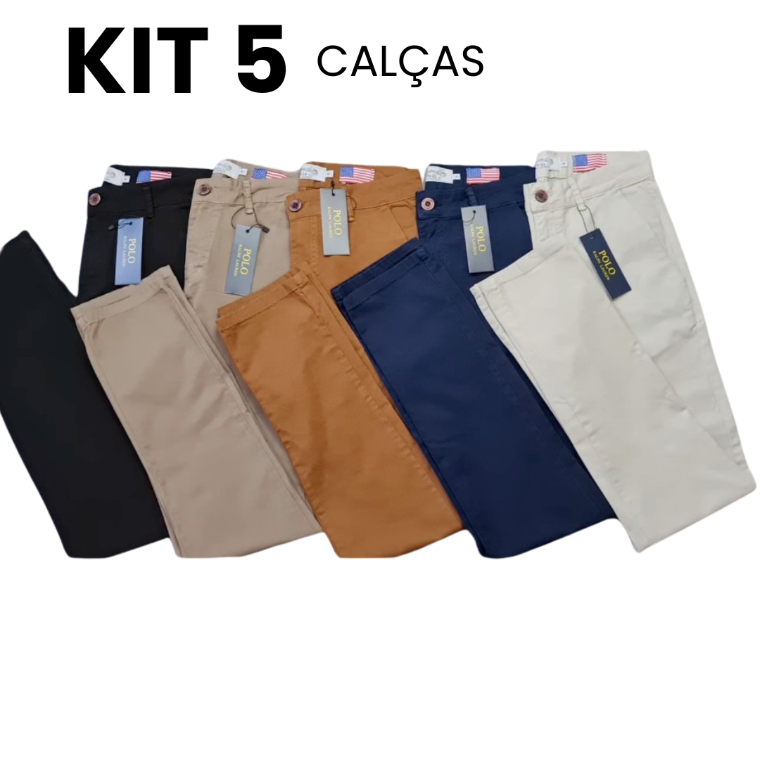 Kit 5 Calças Lauren Cores Mistas - Versalla