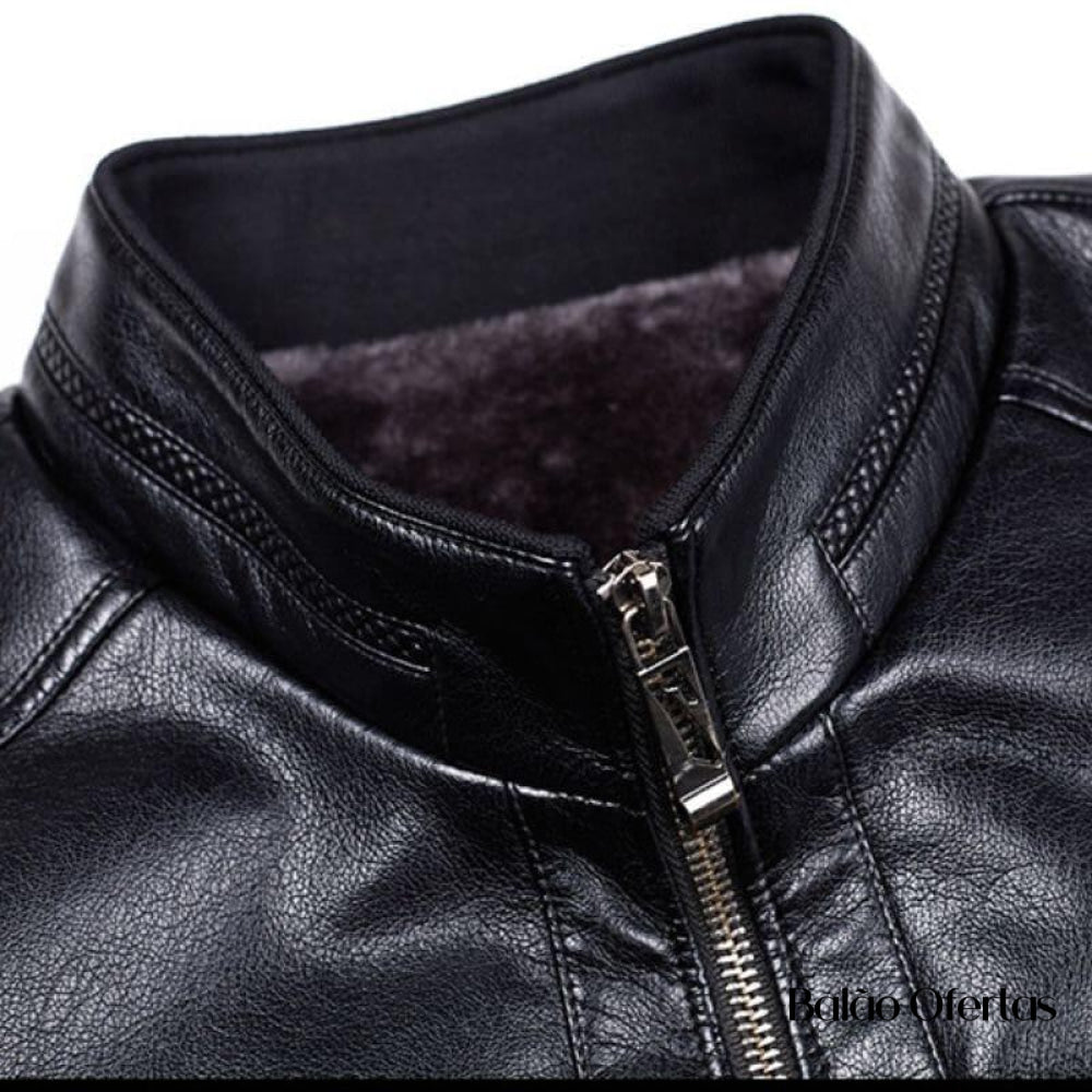 Jaqueta de Couro Masculina Europa ( PROMOÇÃO DE INVERNO )