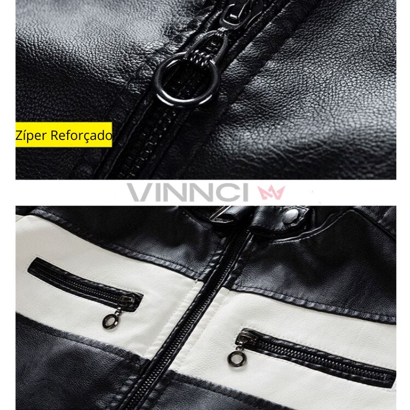 Jaqueta de Couro Masculina Vintage Elegance - Loja Versalla