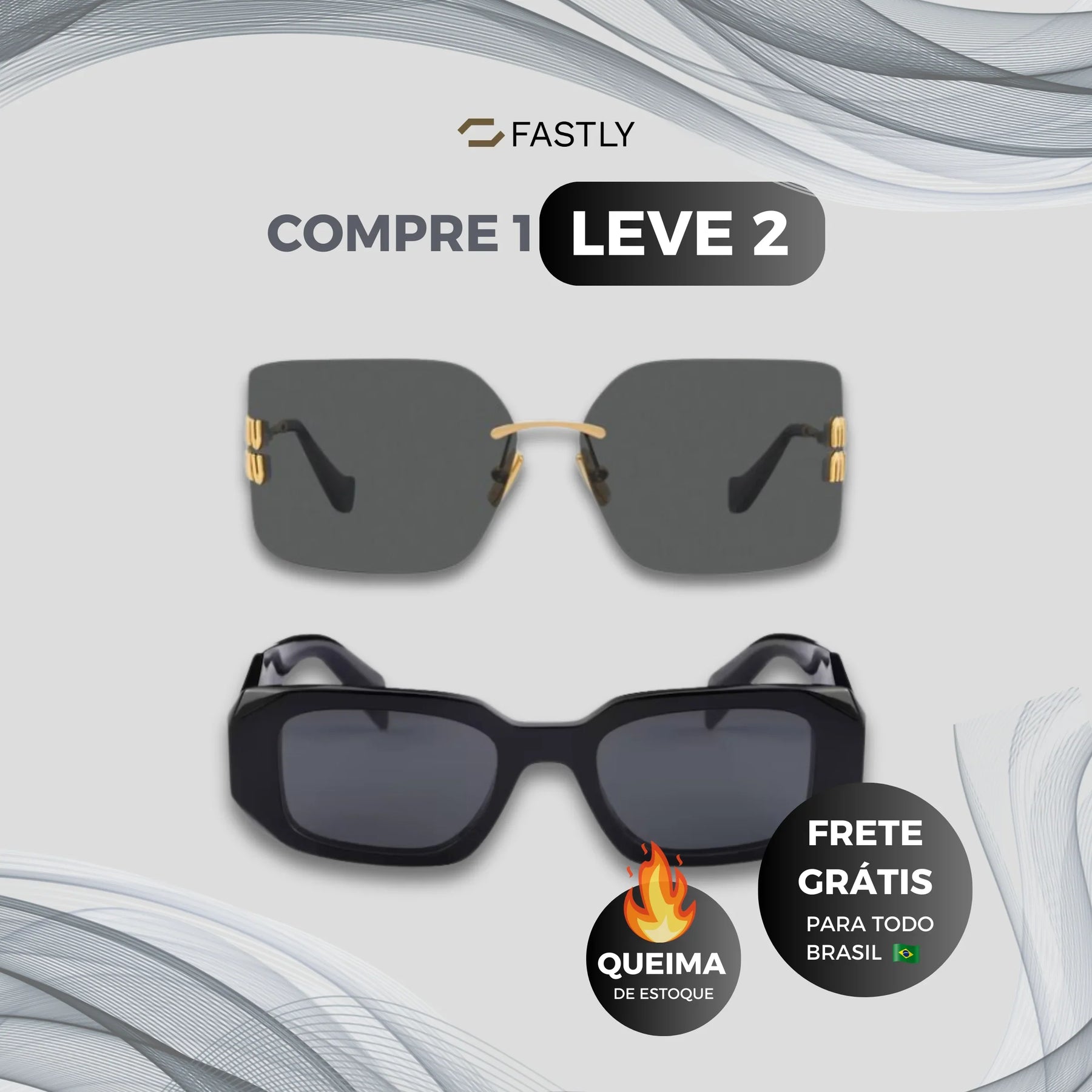 2 Óculos - PRADA | MIU MIU - COMPRE 1 LEVE 2