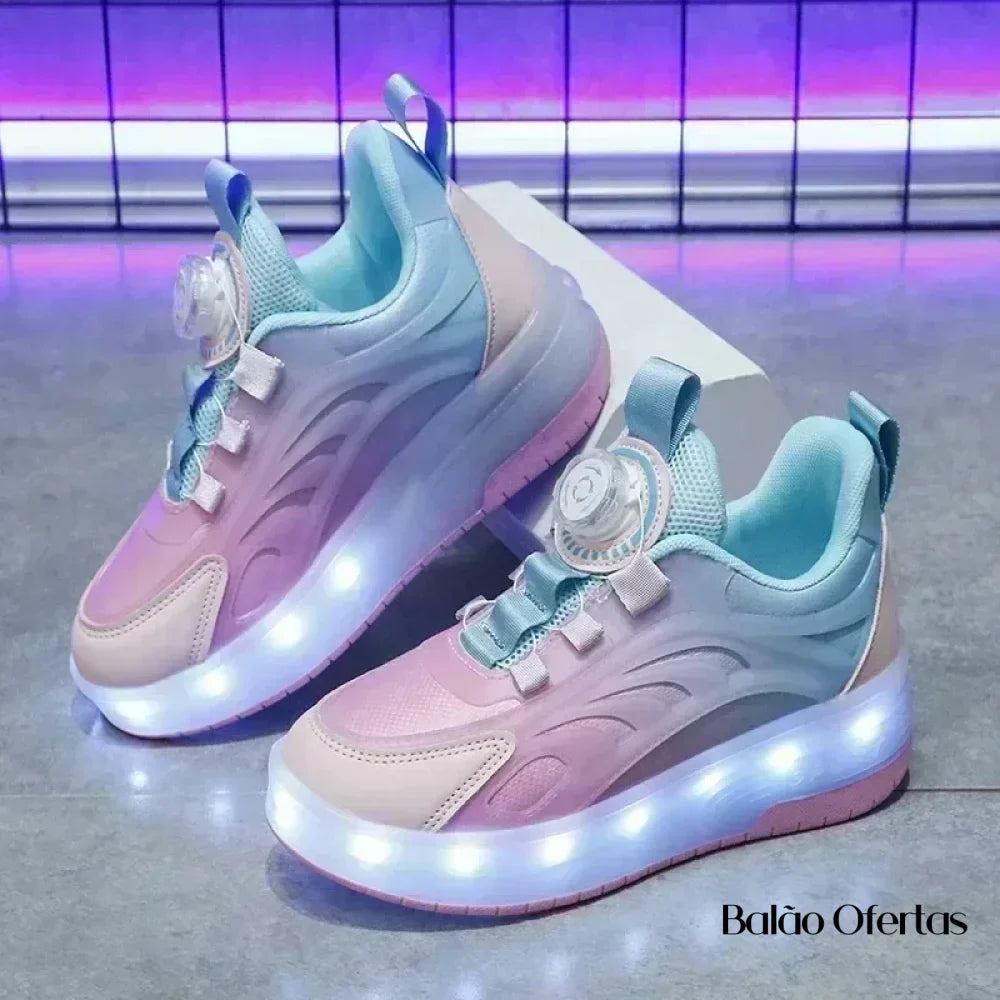 Tênis Infantil Pumello com Rodinhas e Luzes LED - Loja Versalla