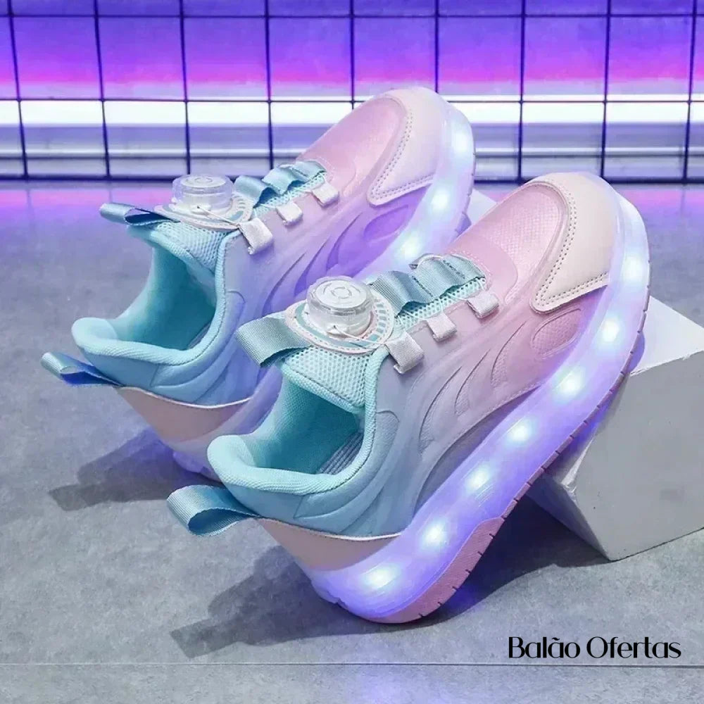 Tênis Infantil Pumello com Rodinhas e Luzes LED - Loja Versalla