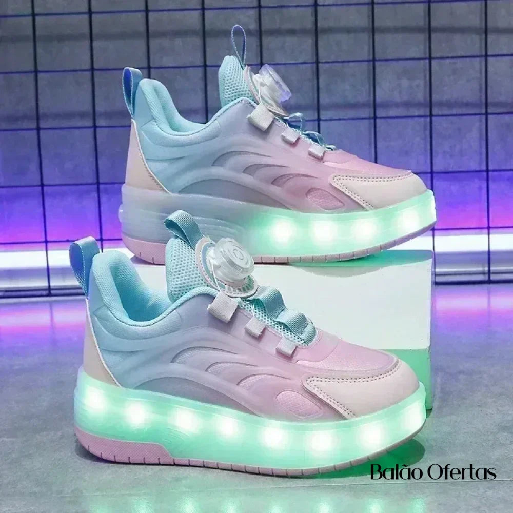 Tênis Infantil Pumello com Rodinhas e Luzes LED - Loja Versalla