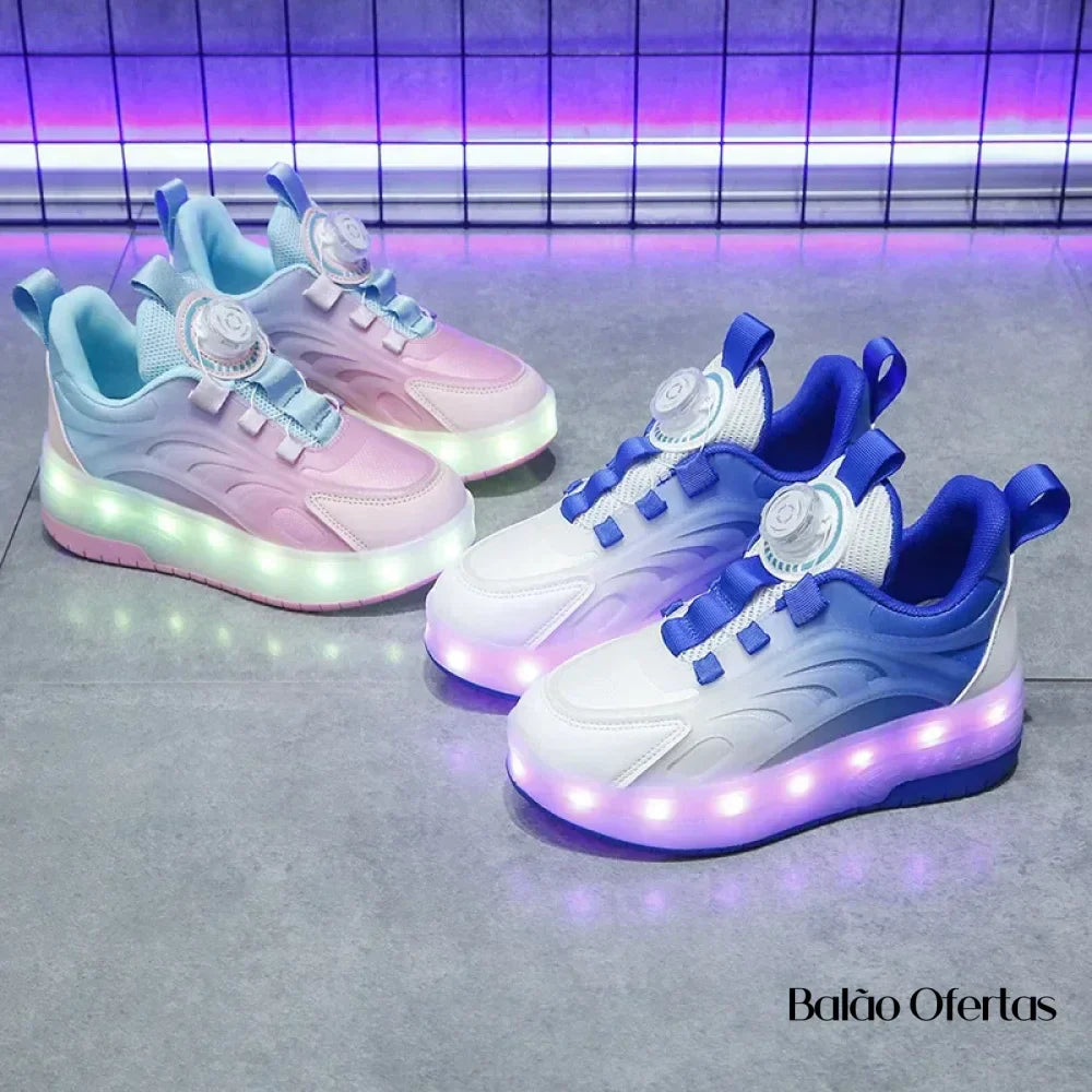 Tênis Infantil Pumello com Rodinhas e Luzes LED - Loja Versalla