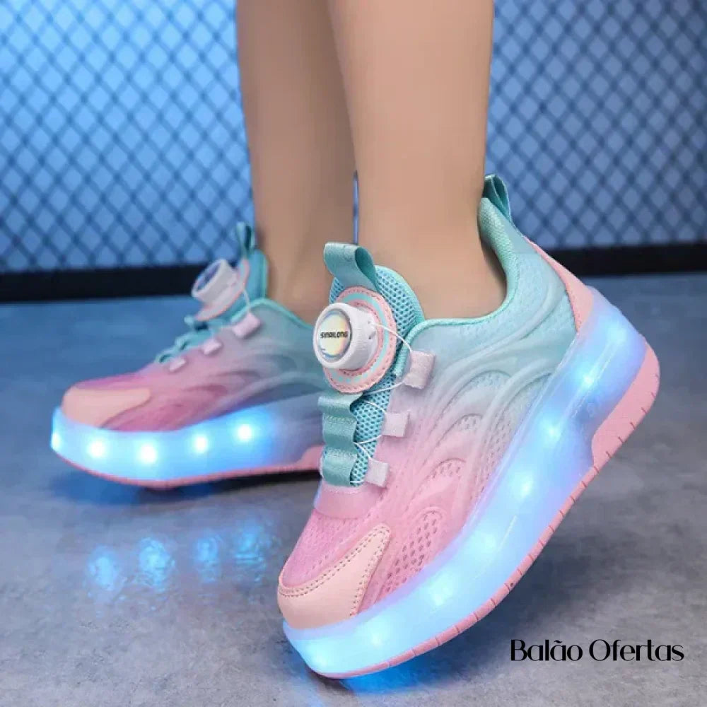 Tênis Infantil Pumello com Rodinhas e Luzes LED - Loja Versalla