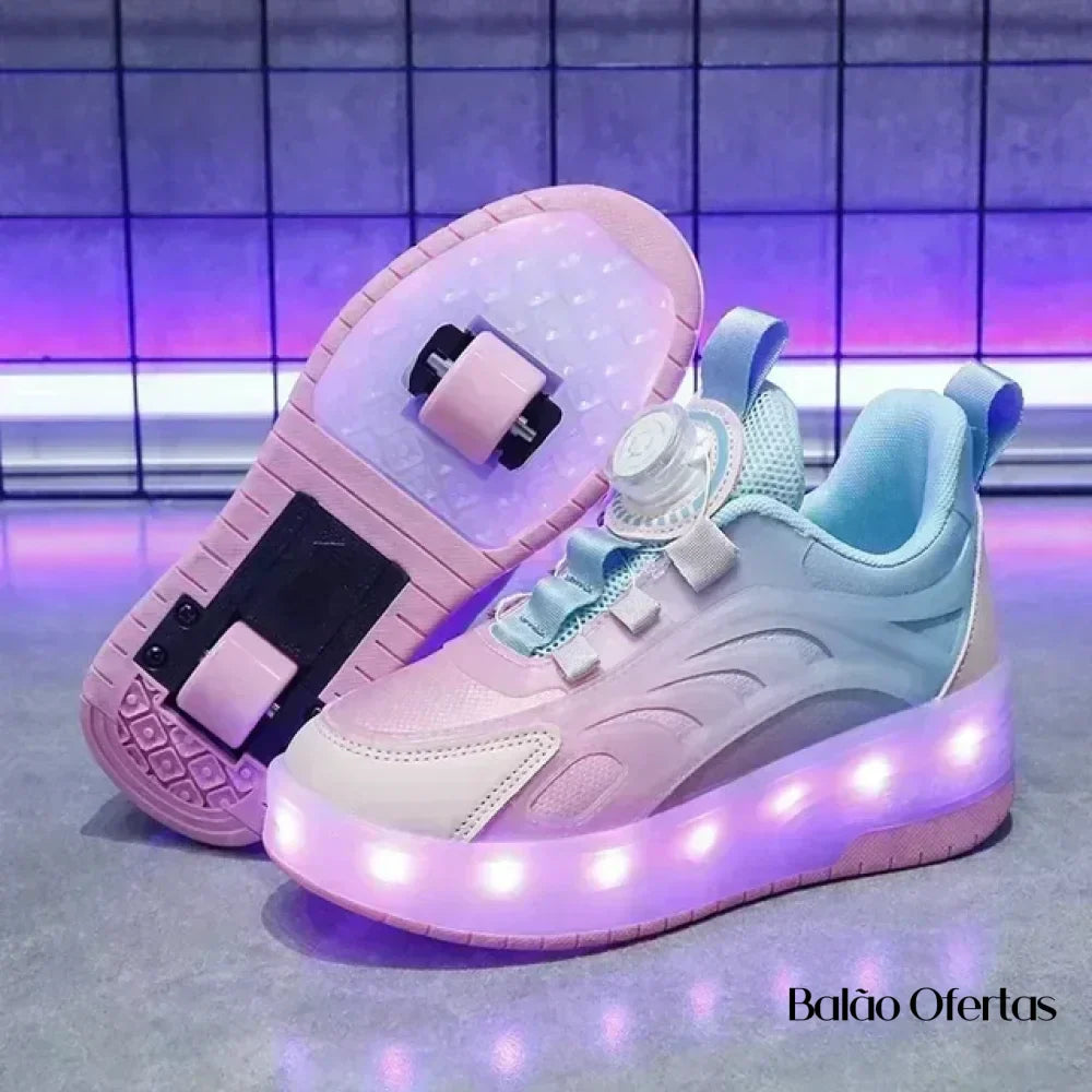 Tênis Infantil Pumello com Rodinhas e Luzes LED - Loja Versalla