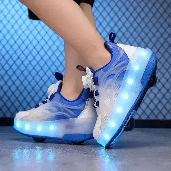 Tênis Infantil Pumello com Rodinhas e Luzes LED