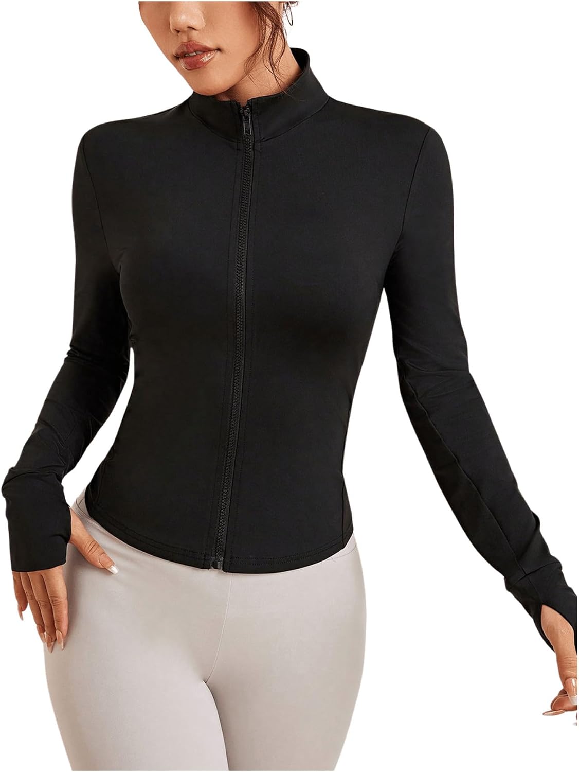 Jaqueta Feminina Atlética Esportiva Manga Comprida com Zíper – (Promoção de Inverno 2025)