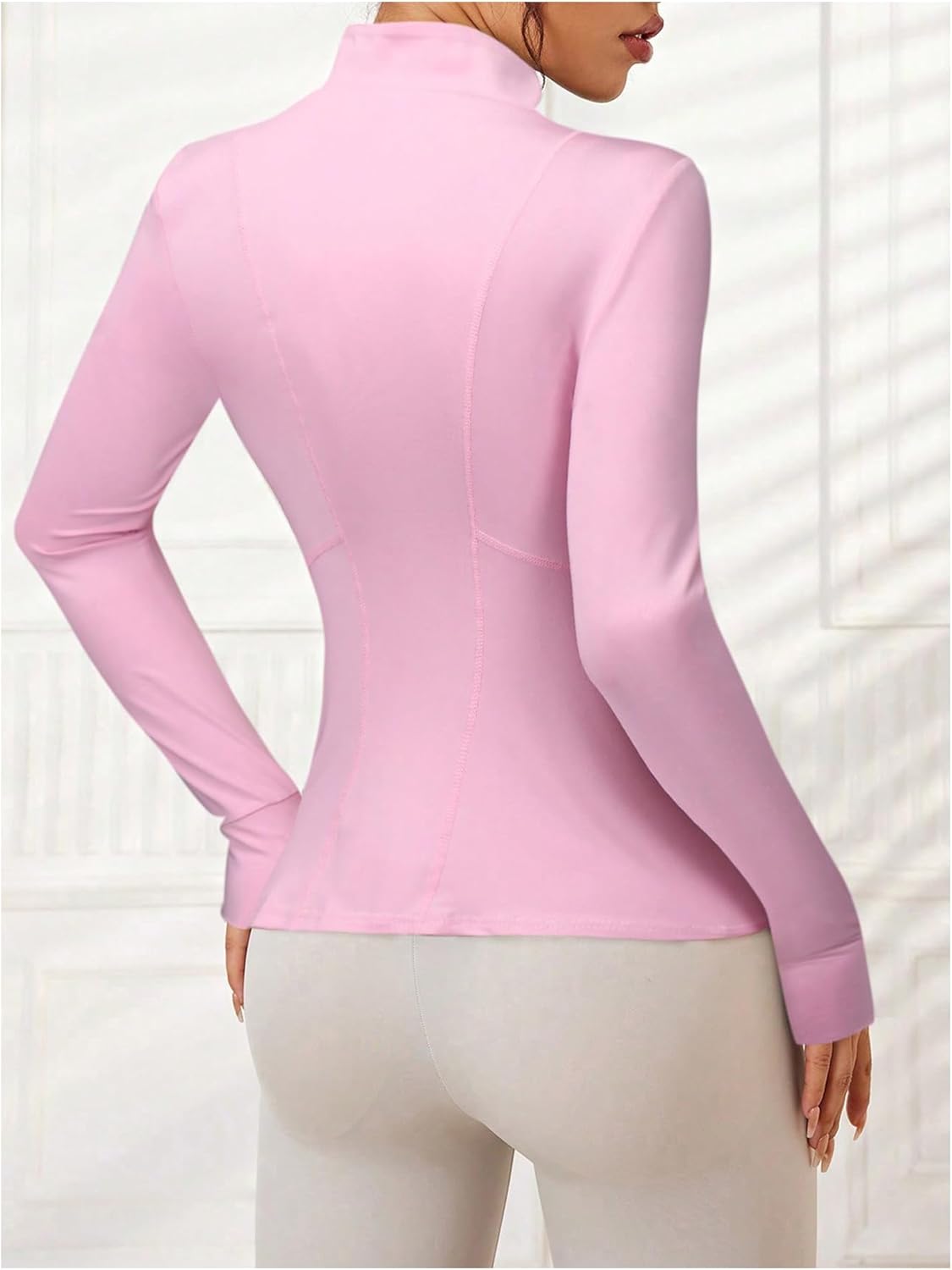 Jaqueta Feminina Atlética Esportiva Manga Comprida com Zíper – (Promoção de Inverno 2025)