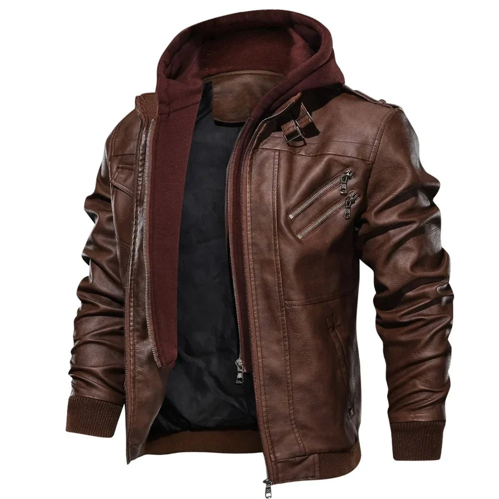 Jaqueta Masculina de Couro Dover - Loja Versalla