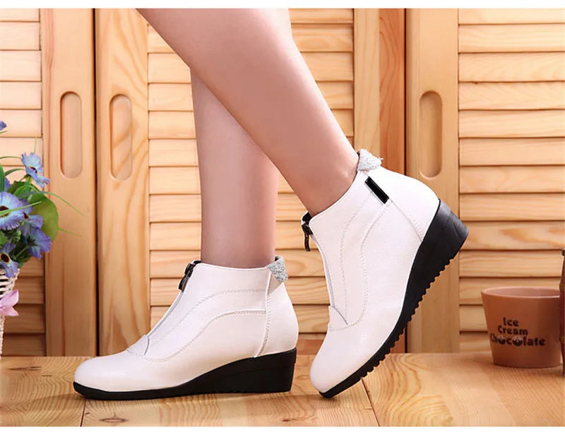 Bota de Couro Cano Curto Marie