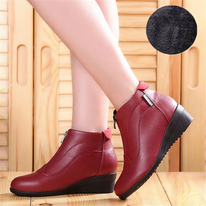 Bota de Couro Cano Curto Marie