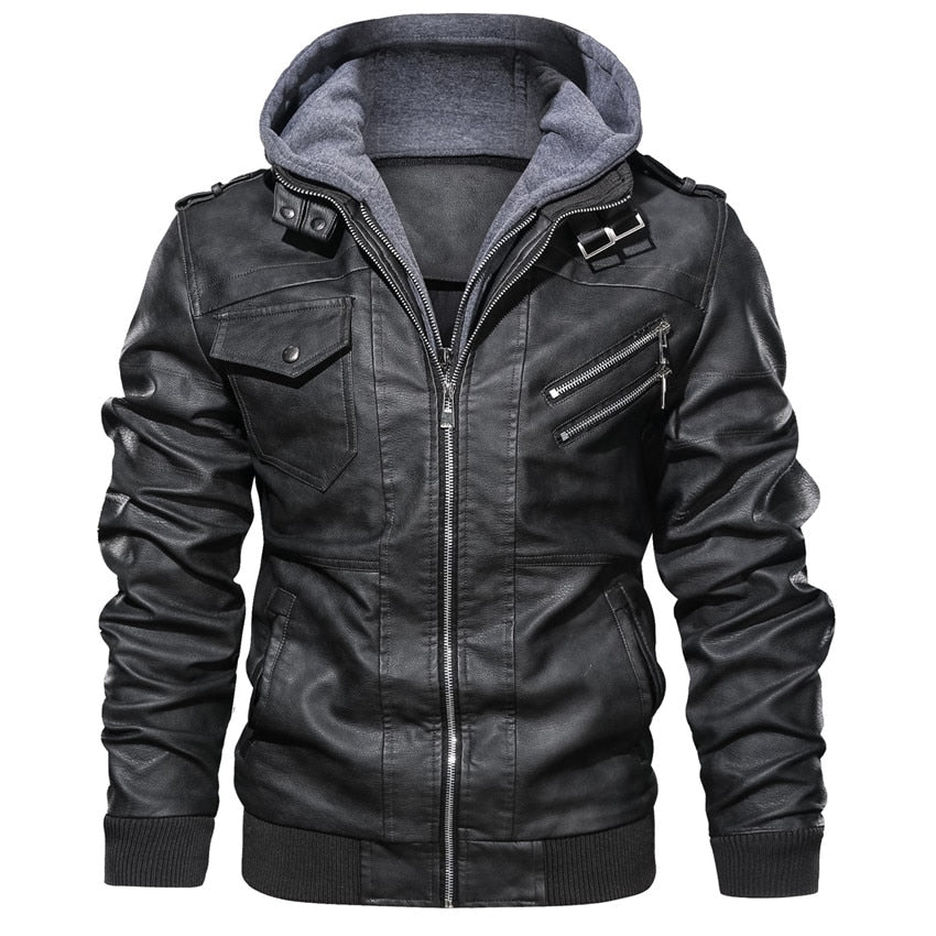 Jaqueta Masculina de Couro Dover - Loja Versalla