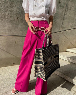 Calça Alfaiataria Rosa