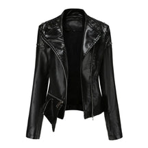 Jaqueta Feminina Estilo Motociclista com Gola Alta - (Promoção de Inverno 2026)