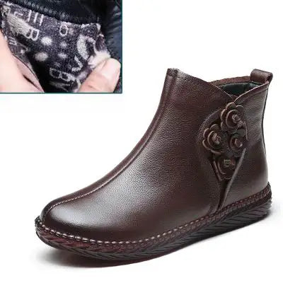 Bota de Couro Casual Cano Baixo - Beks