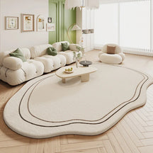 Tapete Sala De Estar Creme Irregular - Lojas Versalla