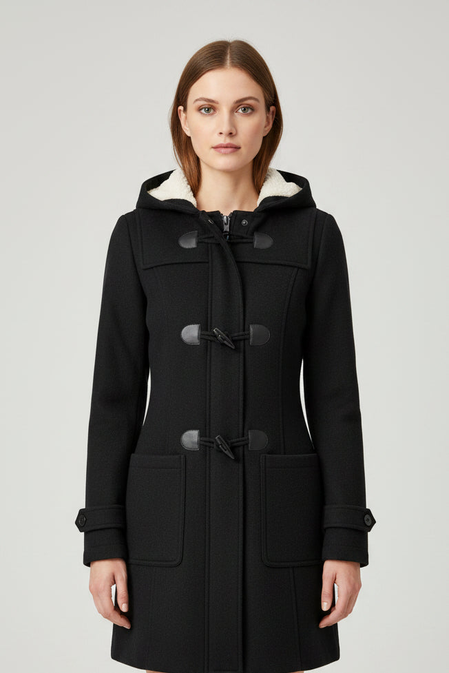 Casaco Feminino Básico com Capuz e Zíper - Sobretudo Casual para Outono/Inverno - (Promoção de Inverno 2026)