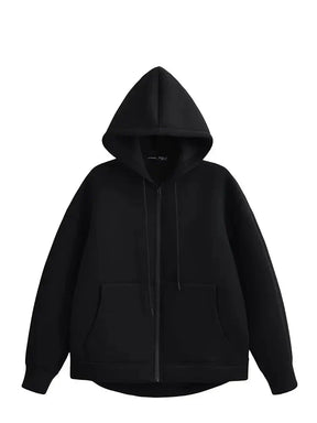 Casaco Feminino com Capuz e Bolsos Oversized