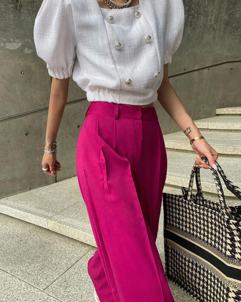 Calça Alfaiataria Rosa