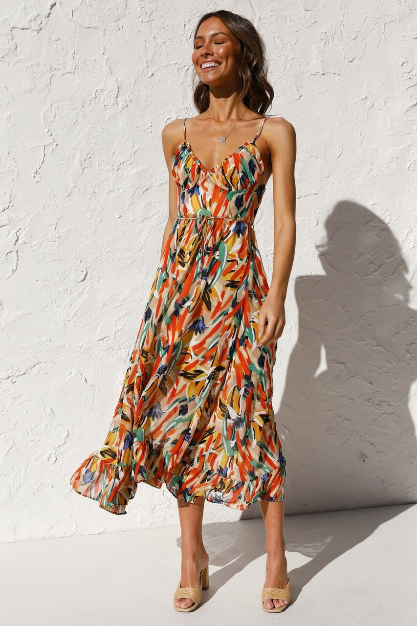 vestido midi taina