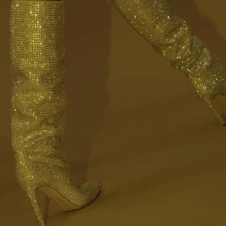 bota feminina amarela