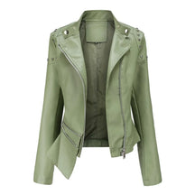 Jaqueta Feminina Estilo Motociclista com Gola Alta - (Promoção de Inverno 2026)