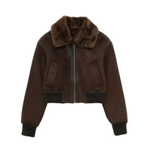 Jaqueta Feminina com Gola Alta Modelagem Solta Dupla Face – (Promoção de Inverno 2026)