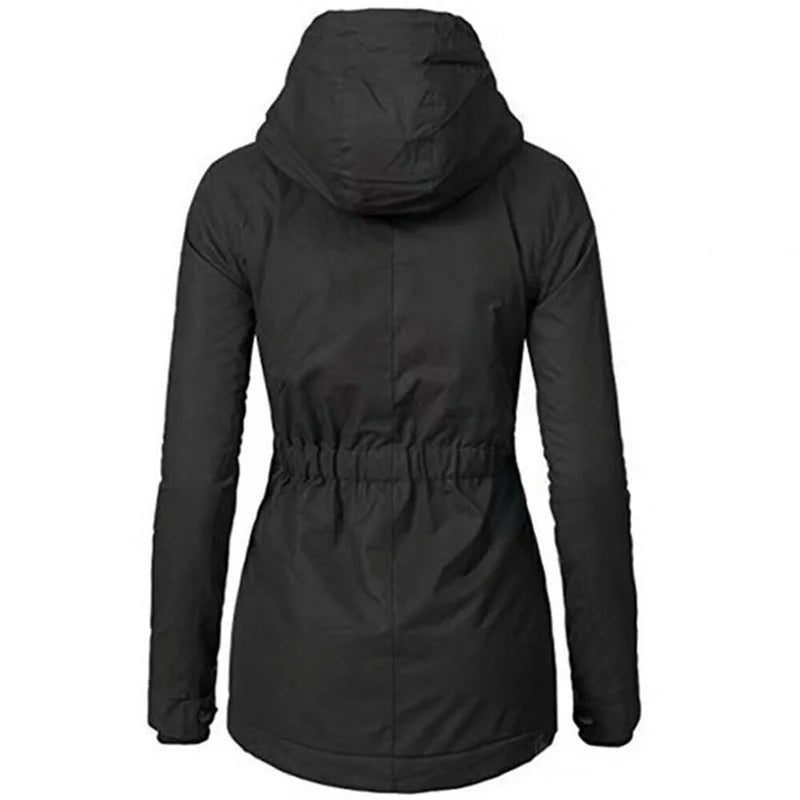 Jaqueta Parka Feminina Forrada com Lã para Inverno Glacier