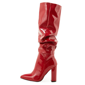 bota feminina vermelha