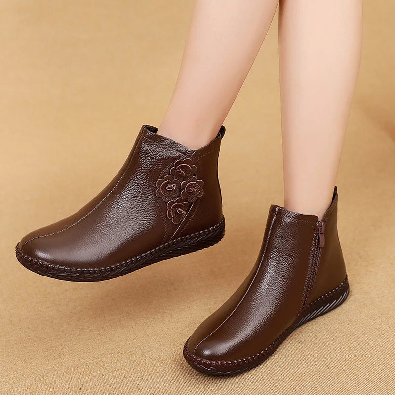 Bota de Couro Casual Cano Baixo - Beks