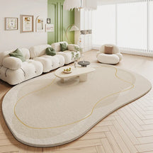 Tapete Sala De Estar Creme Irregular - Lojas Versalla