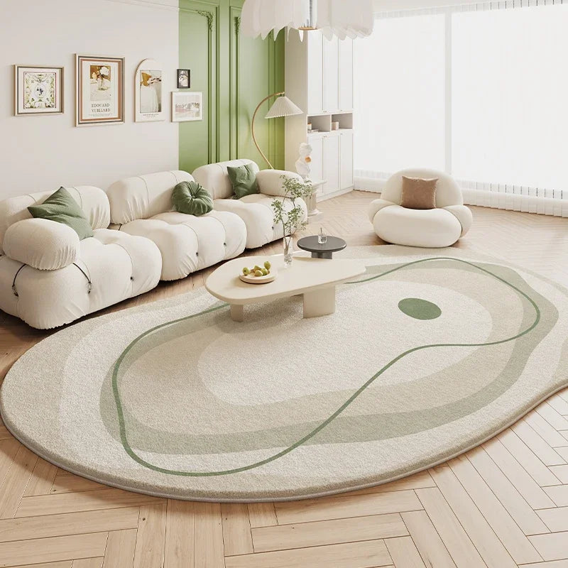 Tapete Sala De Estar Creme Irregular - Lojas Versalla