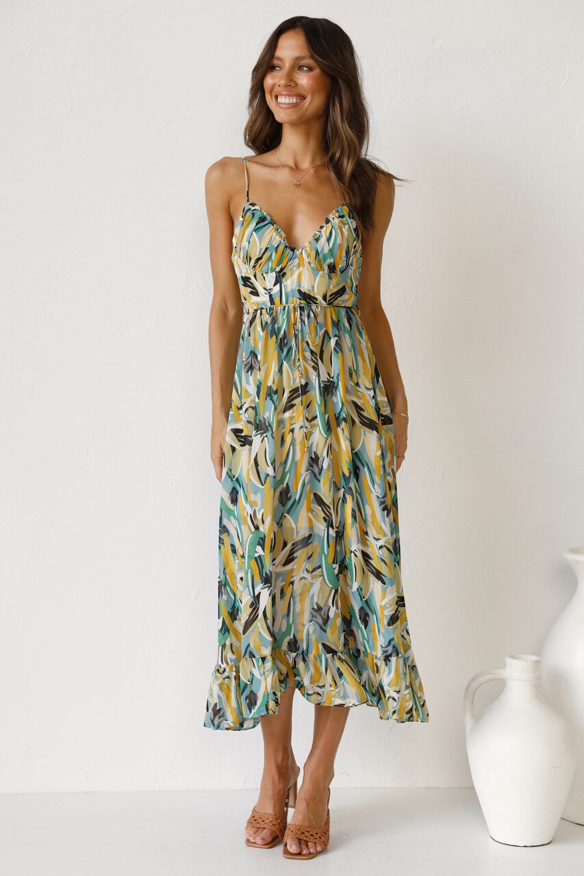 vestido midi taina