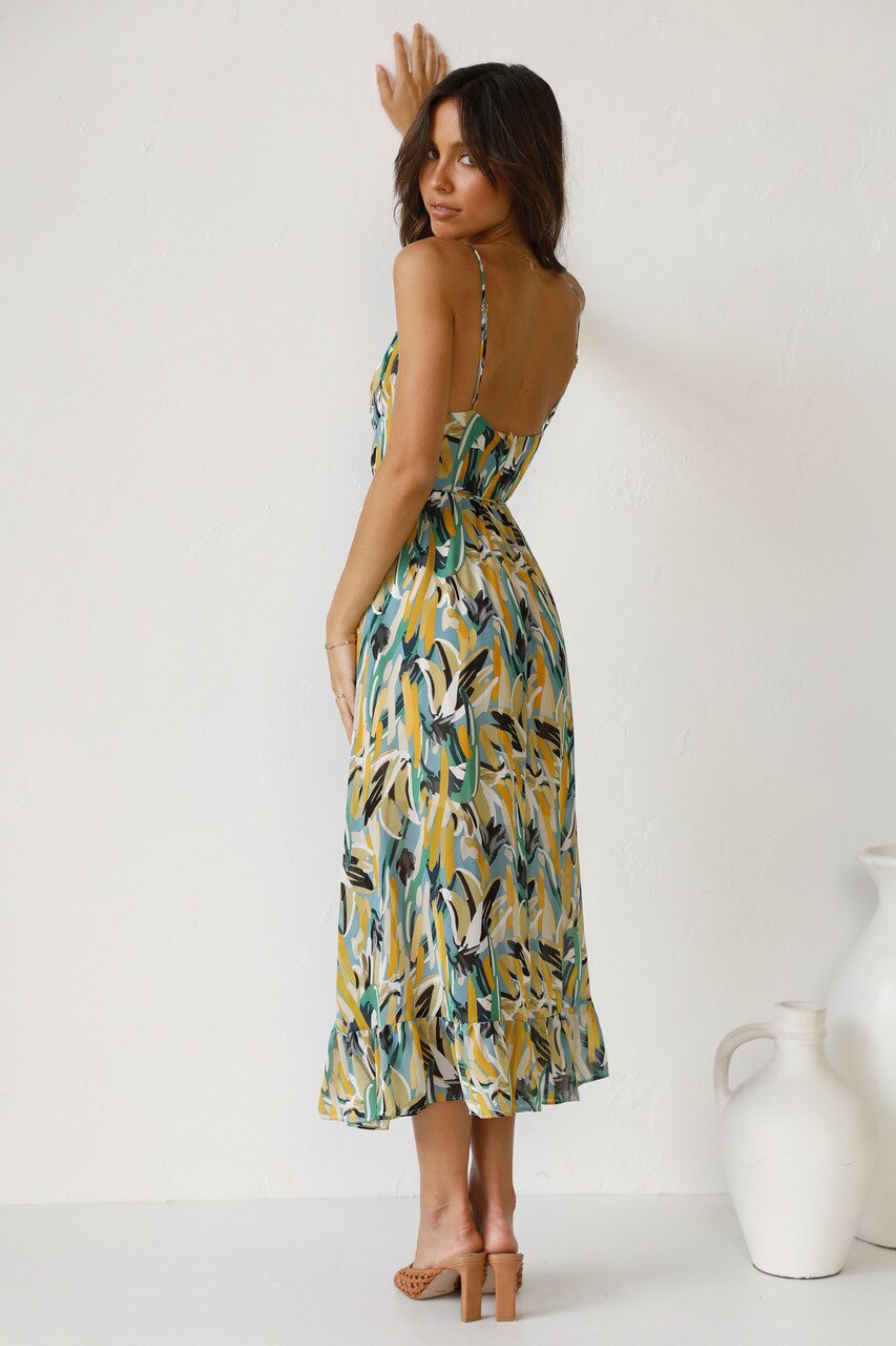 vestido midi taina
