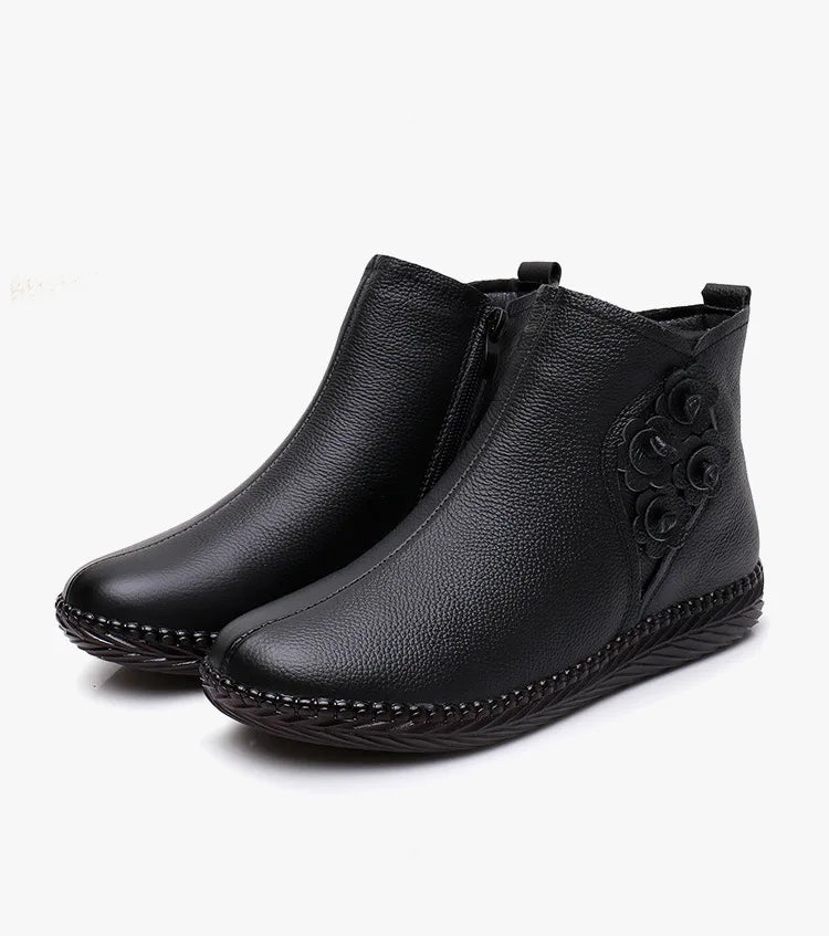 Bota de Couro Casual Cano Baixo - Beks