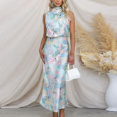 vestido midi de cetim martina