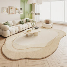 Tapete Sala De Estar Creme Irregular - Lojas Versalla