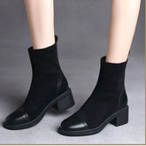 Bota de Couro Casual Clássica Estilo Vintage