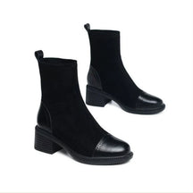 Bota de Couro Casual Clássica Estilo Vintage