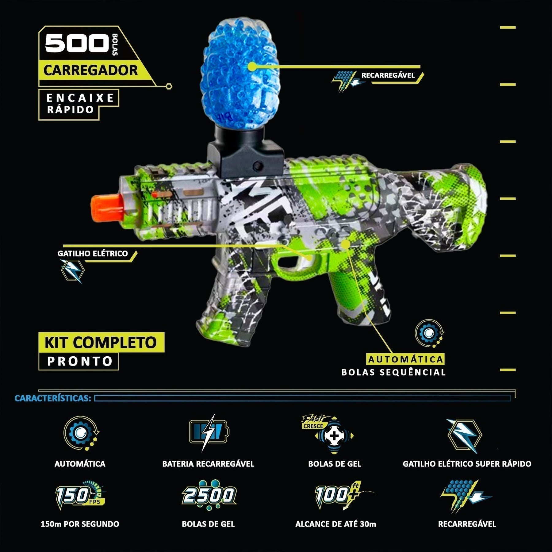 Lançador OrbiGel M4 - Verde - ( PROMOÇÃO 2025 )
